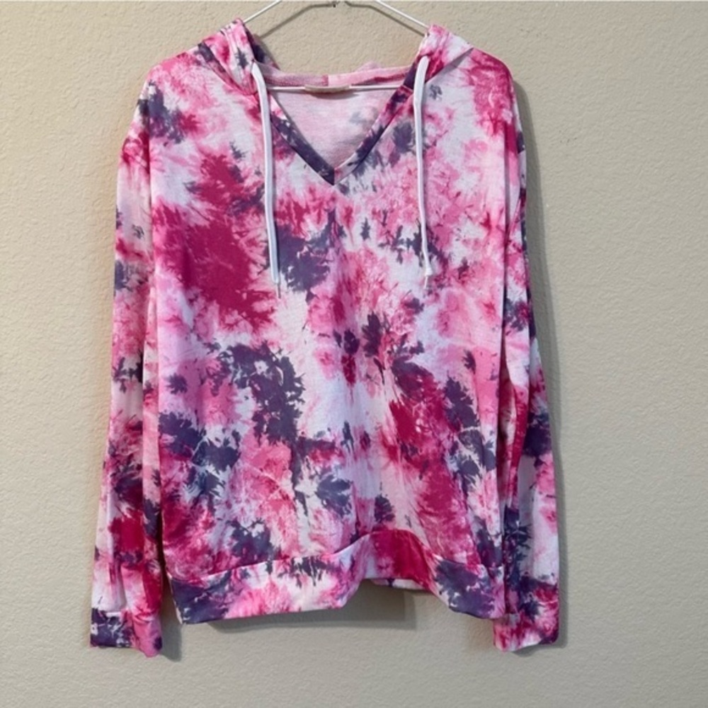 Bobbie Brooks Hoodie Pullover Sweatshirts Tie De Pink
Purple Drawstring Trendy